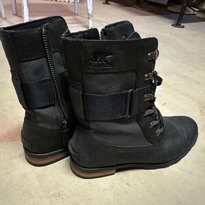 Sorel Women's Black Combat Boots